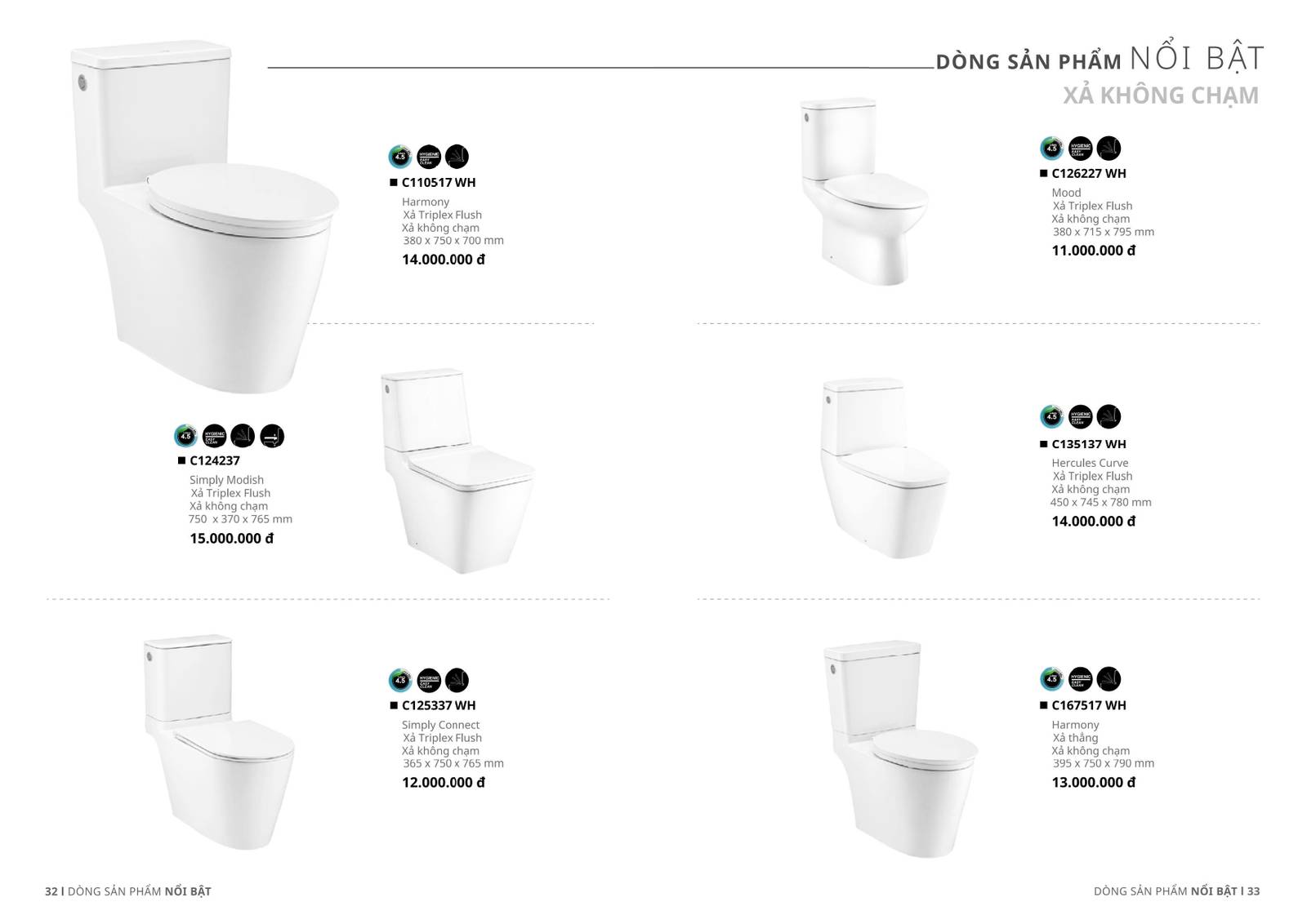 Thiết bị vệ sinh COTTO Catalogue và Bảng giá mới nhất 2025 /Page 15